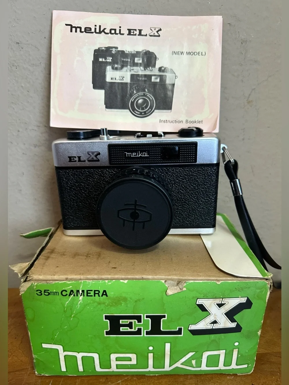 Vintage Meikai ELX 35mm Film Camera w/50mm Fixed Focus Lens Japan